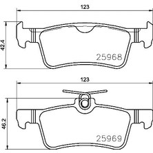 Brembo ARKA FREN BALATASI P308 2 1.2 VTİ-1.2 THP-1.6 HDİ-2.0 HDİ 2013 FREN DİSKİ ÇAPI 249MM İÇİN 1611331480 1610814180 1647875680