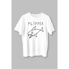 Kendim Seçtim Kurt Cobain Flipper T-Shirt Nirvana Grunge Rock Punk Baskılı Beyaz Tişört Unisex
