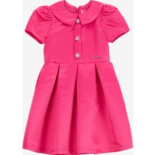 Barbie Düz Pembe Kız Çocuk Abiye Elbise BRB5WG-ELB6089