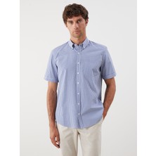 Lc Waikiki Yeni Sezon Regular Fit Kısa Kollu Ekose Poplin Erkek Gömlek