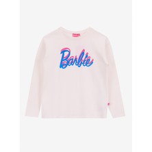 Barbie Baskılı Ekru Kız Çocuk T-Shirt BRB5WG-TST6142