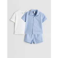 Lc Waikiki Yeni Sezon Kısa Kollu Gömlek, Tişört ve Şort Takım