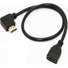 Anunnaki 90 Derece Sol Erkek Dişi HDMI Uzatma Kablosu 1 M Uzunluk 4K60Hz