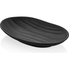 Külsan 27023.BL - Terra 3'lü Siyah Elips Tabak Seti 23x14,5 cm, Thermoset Melamin