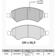 AUTOTECH 421-200 ÖN FREN BALATASI FIAT DUCATO-BOXER-MOVANO-JUMPER 2024 2.2D MTJ 2.3D MTJ 77361194 1695251780