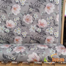 Düşler Ev Tekstili Çiçek Desenli Saten Kumaş Bezi 100X180