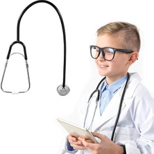 Kids Stetoskop Oyuncak Stetoskop Metal Stetoskop Çocuk Fonksiyonel Çift Kafa Stetoskop Oyuncak Tıbbi Oyuncaklar Için Stetoskop Rol Yapma Oyunu