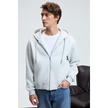 Grimelange ASHBY Erkek Kapüşonlu Fermuarlı Cepli Kordonlu Regular Fit Grimelanj Sweatshirt
