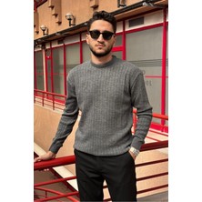 İnpool Erkek, Bisiklet Yaka, Esnek Yapılı, Çizgi Desenli, Old Money Culture, Kazak PLTK15