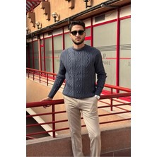 İnpool Erkek, Saç Örgü, Bisiklet Yaka, Yünlü, Old Money Culture, Kazak PLTK12