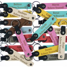 Miawiki Koyu Turkuaz & Kül Gri, 48’li Set, Mesajlı Deri Hatıra Anahtarlık, Söz Töreni Misafirlerine Hatıra