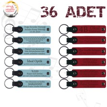 Miawiki Gök Mavi & Kırmızı, 36’lı Set, Isim Yazılan Anahtarlık, Dönem Bitişi Için Hazırlanmış Sınıf Hediyesi