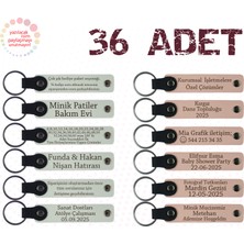 Miawiki Beyaz & Pudra, Söz Törenine Katılanlara Anlamlı Sürpriz, 36’lı Set, Isim Yazılabilir  Anahtarlık