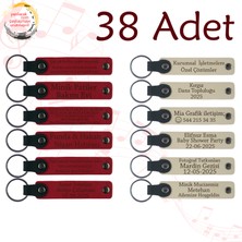 Miawiki Kırmızı & S Kahve, 38’li Set, Kişisel Deri Hatıra, Butik Müşterilerine Teşekkür Hediyesi