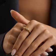 Sembol Gold Smooth Gold Altın Yüzük 4mm