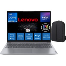 Lenovo Thinkbook 16 Intel Core I7-13700H 16GB Ddd5 512GB SSD WINDOWS11 Pro  16" IPS (1920X1200) Wuxga 300NIT Taşınabilir Bilgisayar & Cimete Çanta