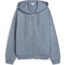 Hotfıx Baskılı Yıkamalı Sweatshırt  TW6250091020089