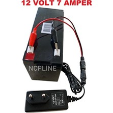 NCP Akülü Araba Aküsü 12 Volt 7 Amper Pilsan ve Benzeri Modeller İçin Şarj Seti