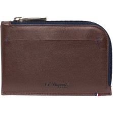 S.t. Dupont Kahverengi Kredi Kartı Bölmeli Deri Cüzdan 184101