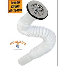 Nublado Sifon Körüklü Lavabo Evye Hortumu Sifonu Pis Su Gideri Borusu 45-134 cm