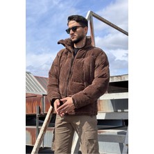 İnpool Çıkarılabilir Kapüşonlu, Kadife Kumaş, Dik Yaka, Soğuğa Karşı Dayanıklı, Şişme Mont 2484