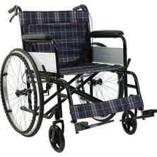 Comfort Plus Tekerlekli Sandalye Kumaş Katlanabilir Refakatçı Frenli Model KY809BJ Ergonomik Tasarım