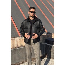 İnpool Kürk Detaylı, Nappa Deri, Suya ve Soğuğa Karşı Dayanıklı, Dikiş Detaylı, Kışlık Mont 617