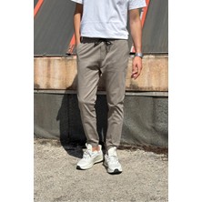 İnpool Erkek, Bel ve Paça Lastikli, Hi-Quality, Gabardin Dokuma, Pamuklu, Jogger Pantolon 270-2