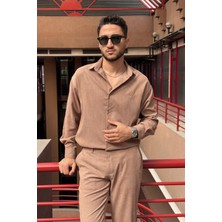 İnpool Erkek, Nakış Detaylı, Regular-Fit, Kışlık-Baharlık, Ince Fitilli Kadife Gömlek G16