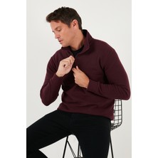 Buratti Pamuklu Regular Fit Yarım Fermuarlı Dik Yaka Kazak Erkek Kazak 456112
