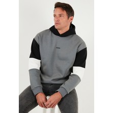 Buratti Pamuklu Relaxed Fit Kapüşonlu Içi Tüylü Yumuşak Şardonlu Sweat Erkek Sweat 5905299