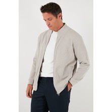 Buratti Pamuklu Relaxed Fit Dik Yaka Fermuarlı Hırka Erkek Hırka 5901075