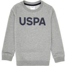 U.S. Polo Assn. Erkek Çocuk Gri Melanj Basic Bisiklet Yaka Sweatshirt 50307801-VR086