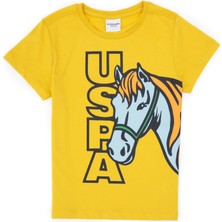 U.S. Polo Assn. Erkek Çocuk Sarı Bisiklet Yaka Süprem Tişört 50316479-VR094