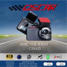 2k Quad Hd Wifi Araç Kamerası Ön 2k Arka 1080P Gece Görüşlü G Sensörlü Araç Yol Kayıt Cihazı