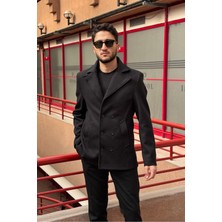 İnpool Erkek, Kruvaze Kapama, Spor-Klasik, Standart-Fit, Midi Boy, Kaşe Kaban 634