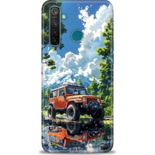 Rulet Realme 5 Pro Kılıf Hd Baskılı Kılıf + Seramik Tam Kaplayan Ekran Koruyucu 107