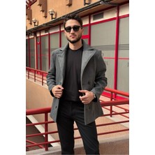 İnpool Erkek, Kruvaze Kapama, Spor-Klasik, Standart-Fit, Midi Boy, Kaşe Kaban 634