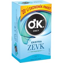 Okey Prezervatif Ekstra Zevk 20'li