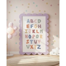 Fuart.Co Büyük Harfler Albafe Dijital Baskı Çocuk Posteri (Çerçevesiz) Versiyon 4 ALFU