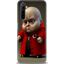 Rulet Realme 6 Kılıf Hd Baskılı Kılıf + Seramik Tam Kaplayan Ekran Koruyucu 245