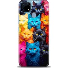 Realme C25 Kılıf Hd Baskılı Kılıf + Seramik Tam Kaplayan Ekran Koruyucu 70