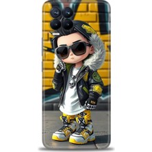 Realme 8 Kılıf Hd Baskılı Kılıf + Seramik Tam Kaplayan Ekran Koruyucu 255