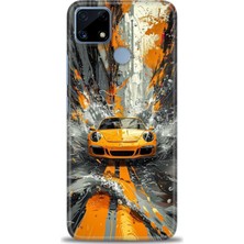 Rulet Realme C25S Kılıf Hd Baskılı Kılıf + Seramik Tam Kaplayan Ekran Koruyucu 101