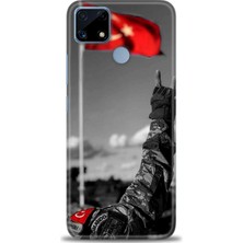 Rulet Realme C25S Kılıf Hd Baskılı Kılıf + Seramik Tam Kaplayan Ekran Koruyucu 35