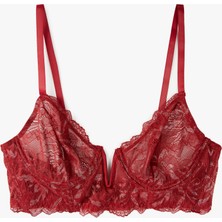 Koton Rahat Kalıp Dolgusuz Dantel Detaylı Balenli Sütyen