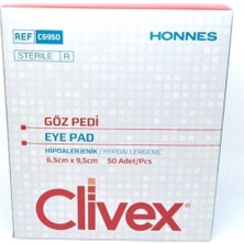 Clivex Yetişkin Hipoalerjenik Göz Pedi 6,5 x 9,5cm 50'li