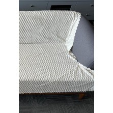 Çeyiz Diyarı Sofa Cover Pelüş Kaymaz Tabanlı Koltuk Örtüsü 170X215 cm Bej