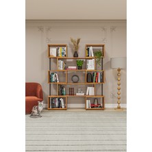 Asratrend Dk-02 Dekoratif Modern Kitaplık – Duvar/köşe Modüler Şık Tasarım, Salon & Ofis Kitaplığı