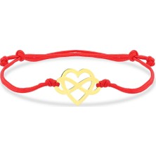 Koçak 14 Ayar Sonsuz Kalp Altın Ipli Bileklik